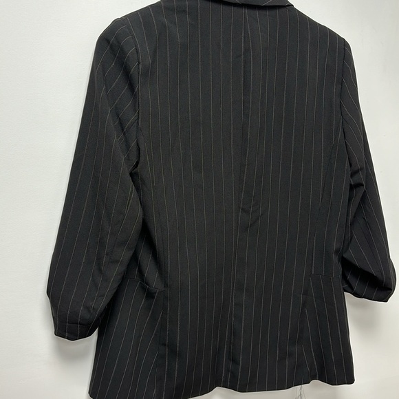 Fix Womens OVI Taima Blazer Jacket size M black color with stripes - Picture 4 of 8
